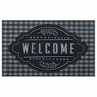 Black Farmhouse Chalkboard Doormat, 18x30