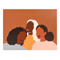 Women Together Canvas Wall Art, 16x12