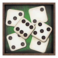 Framed Dice Wall Décor, 16"