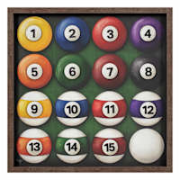 Framed BilliadsWall Decor, 16"