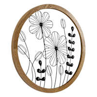 Circular Flower Metal & Flower Wall Decor, 20"