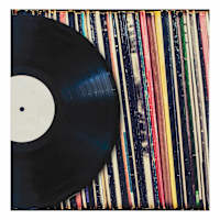 Framed Records Wall Decor, 24"