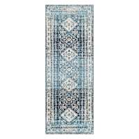 Lavadora Blue Medallion Washable Runner, 2x7