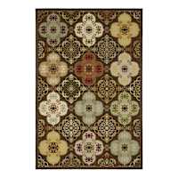 (D622) Bellmoor Multicolor Ogee Area Rug, 7x9