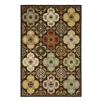 (D622) Bellmoor Multicolor Ogee Area Rug, 4x6