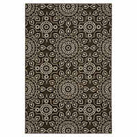 (D623) Sutton Grey Medallion Area Rug, 7x9