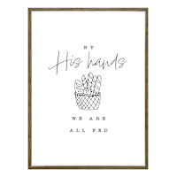 Framed In His Hands Sentiment Wall Art, 12x16