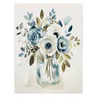 Blue Vase Canvas Wall Art, 16x20
