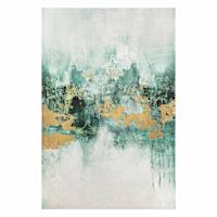 Green & Gold Embellished Canvas Wall Art, 24x36