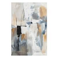 Black & Yellow Abstract Embellished Canvas Wall Art, 24x36