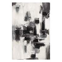 Black & Natural Embellished Abstract Canvas Wall Art, 24x36