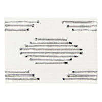 Set of 4 Black Broken Stripe Placemats
