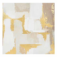 Neutral & Gold Embellished Canvas Wall Art, 40"