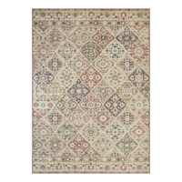 (B898) Spice Medallion Washable Area Rug, 5x7