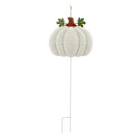 White Pumpkin Yardstake, 24"