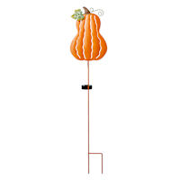 Solar Lit Pumpkin Yardstake, 36"