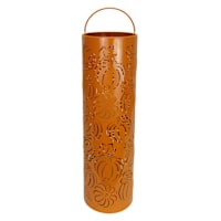 LED Cylinder Lantern with Pumpkin Cut Outs, 24"