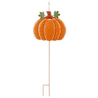 Homespun Harvest Orange Pumpkin Yardstake, 24"