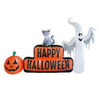 Happy Halloween Sign Inflatable, 10' Wide