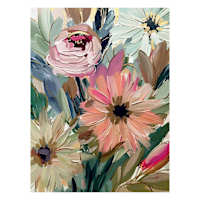 Multicolor Floral Canvas Wall Art, 24x32