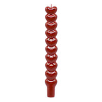Red Heart Bleeder Taper Candle, 10"