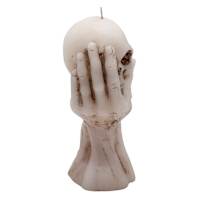 Skull In Hand Halloween Bleeder Candle
