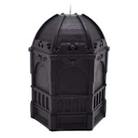 Midnight Shadows Black Dome Pillar Candle, 3x4