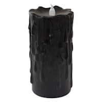 Midnight Shadows Black Drip LED Candle, 3x6
