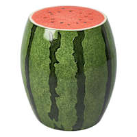 Watermelon Outdoor Garden Statue, 18"