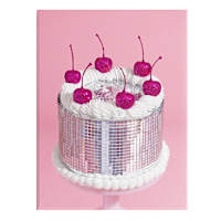 Disco Cake Canvas Wall Art, 12x16