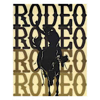 Ombre Rodeo Wall Art, 16x20