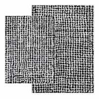 2-Piece Georgia Grey Bath Rug Set, 20x30/17x24