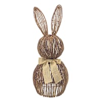 Honeybloom Brown Rattan Bunny, 30"
