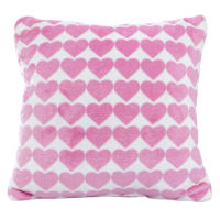 2-Pack Heart Stripe Pink Poly Filled Throw Pillows, 18"