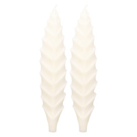 2-Pack Leaf Taper Candles, 10"