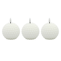 3-Pack Bubble Sphere Candle, 4"