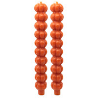 2-Pack Pumpkin Taper Candles, 10"
