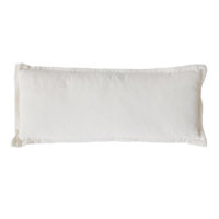 Providence Cream Cotton Velvet Throw Pillow, 14x36