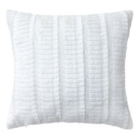 Logan White Brush Throw Pillow, 24"