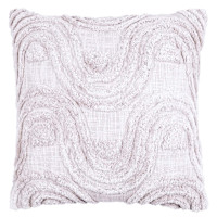 White Wavy Tufted Throw Pillow, 18"