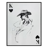 Cowboy Card Canvas Wall Art, 16x20