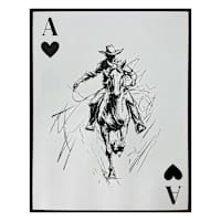 Cowboy Card Canvas Wall Art, 16x20