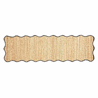 (B891) Juniper Jute with Black Trim Outdoor Runner, 2x7