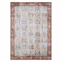 (D621) Freya Terracotta Medallion Area Rug, 8x10