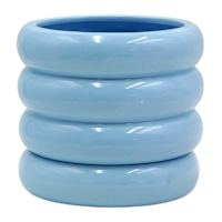 Sunny Club Indoor Blue Ceramic Planter, Small