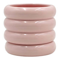 Sunny Club Indoor Pink Ceramic Planter, Small