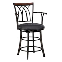 Stephanie Counter Stool, Black