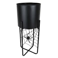 Spider Web and Spider Metal Planter Stand, 16"