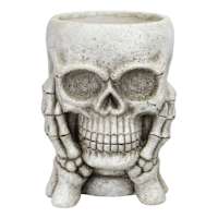 Skull & Hands Resin Planter, 19"
