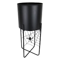 Spider Web and Spider Metal Planter Stand, 20"